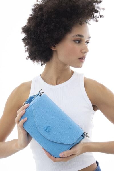 Benetton Monogram Yazılı Küçük Çapraz Çanta BNT1047 SİYAH