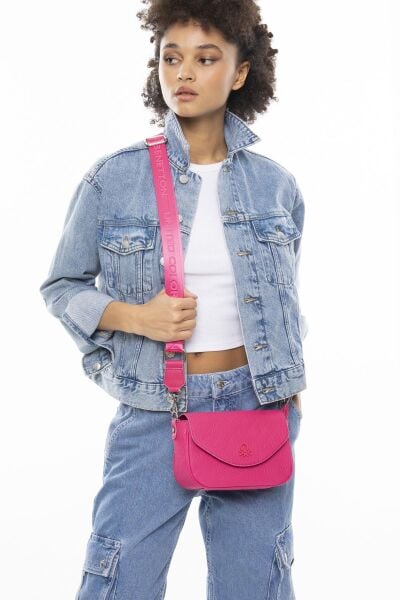 Benetton Monogram Yazılı Küçük Çapraz Çanta BNT1047 SİYAH