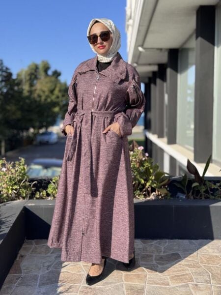 Misswhence Kol/Gögüs Drape ve Fermuar Detaylı Pardesü 38505