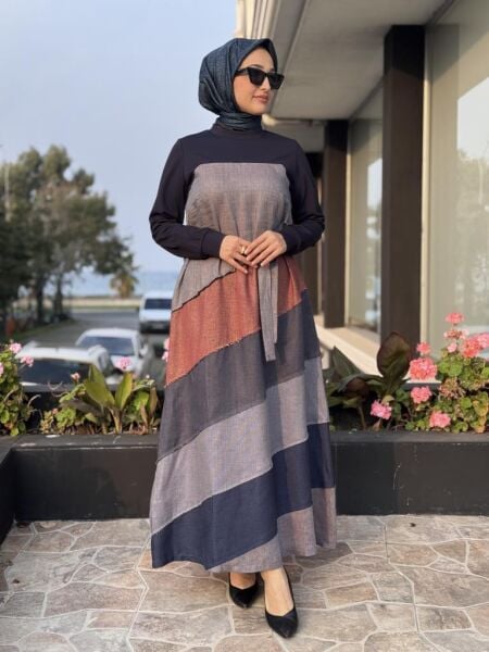 Misswhence Patcwork Elbise 38832