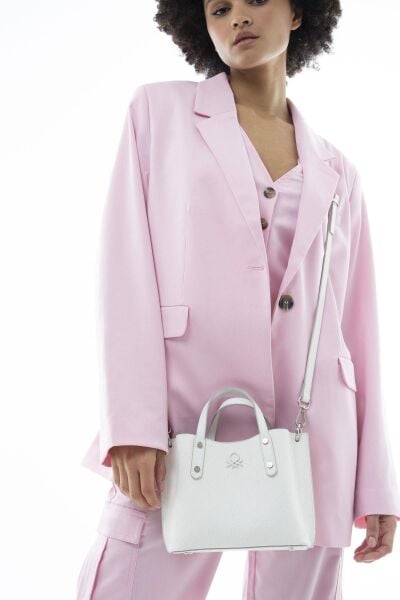 Benetton Monogram Yazılı Küçük El Çantası BNT1045