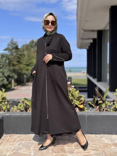 Misswhence Çelik Örme Fermuarlı Basic Kap/Pardesü 38404