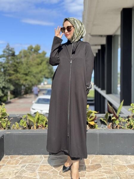 Misswhence Çelik Örme Fermuarlı Basic Kap/Pardesü 38404