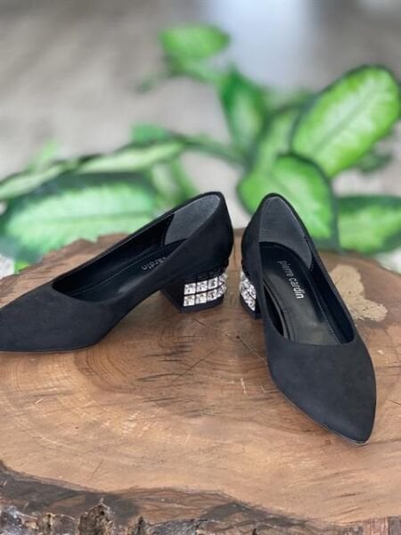 Pierre Cardin Siyah Süet Taşlı Ayakkabı (51198)