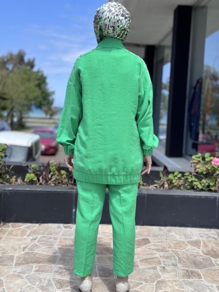 Qupra Omuz Zımba Detaylı Fermuarlı Kap Pantolon Takım WAB82085