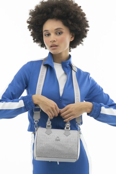 Benetton Baskılı Keten Bavul Çanta BNT1086 SİYAH