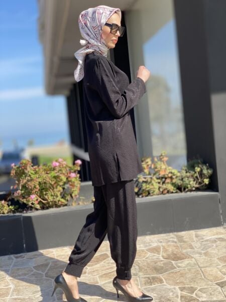 Almarwah Pantolon Paçası Düğme Detaylı Takım 202558