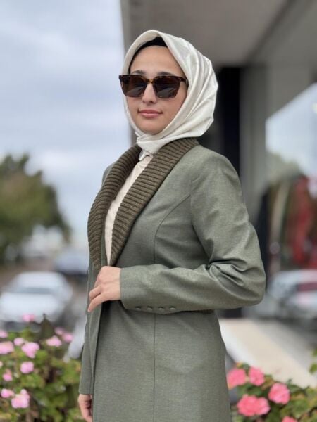 Kahma Triko Detaylı Ceket Pantolon Takım