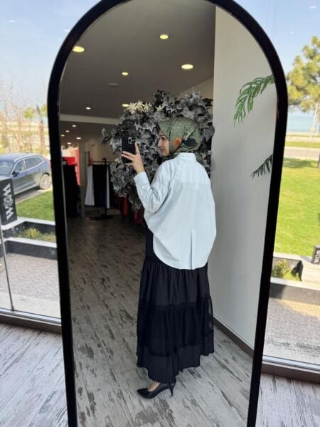 Almarwah File Detaylı Paraşüt Etek 806448