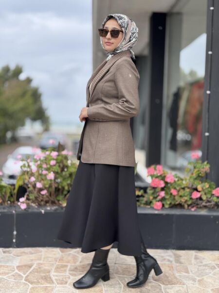 Kahma Triko Detaylı Ceket