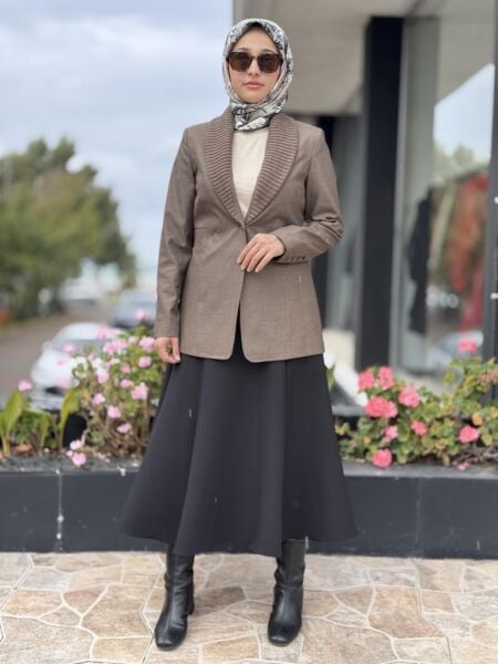 Kahma Triko Detaylı Ceket