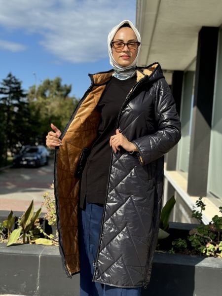 Almarwah Peluş Astarlı Kapitone Fermuarlı Mont 505299