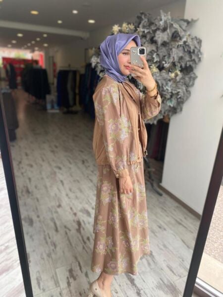 Ghisa Nakış Detaylı Ceket Etek Takım 4043