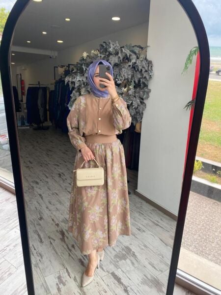 Ghisa Nakış Detaylı Ceket Etek Takım 4043