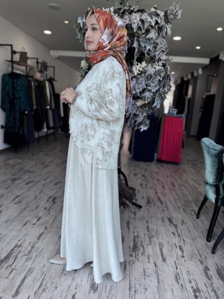 Almarwah Desenli Fermuarlı Ceket Etek Takım 202768