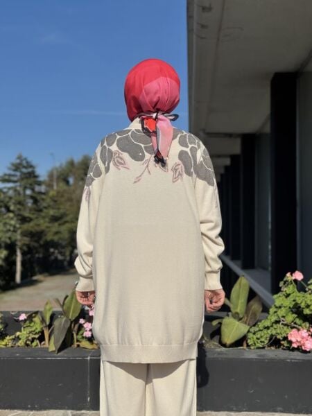 Ghisa Omuzları Desenli Triko Tunik G4664