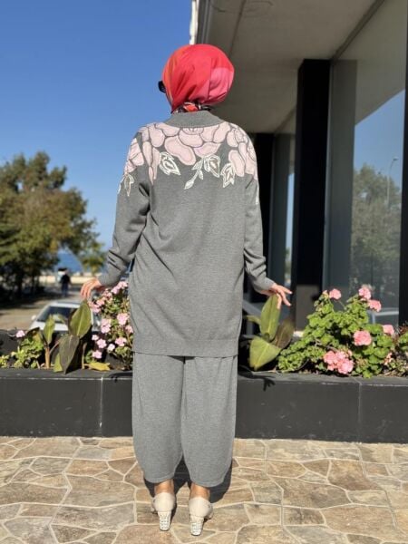 Ghisa Omuzları Desenli Triko Tunik G4664