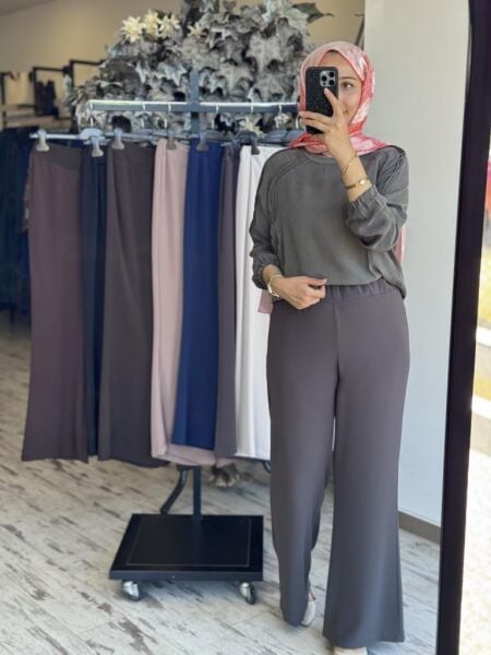 Misswhence Beli Lastikli Bol Paça Pantolon 37150