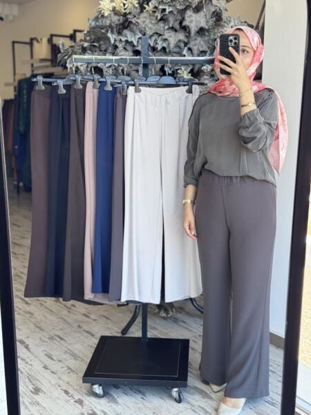 Misswhence Beli Lastikli Bol Paça Pantolon 37150