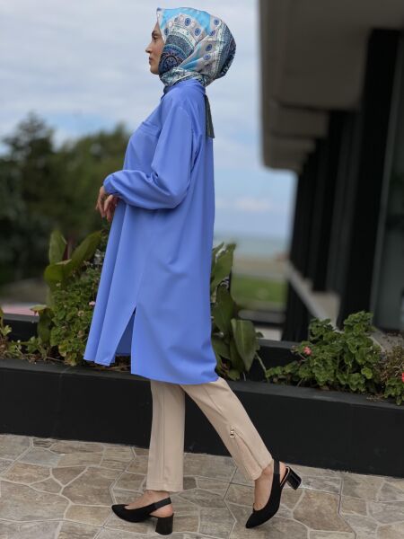 Misswhence Yün Tunik 34000 MAVİ - 40