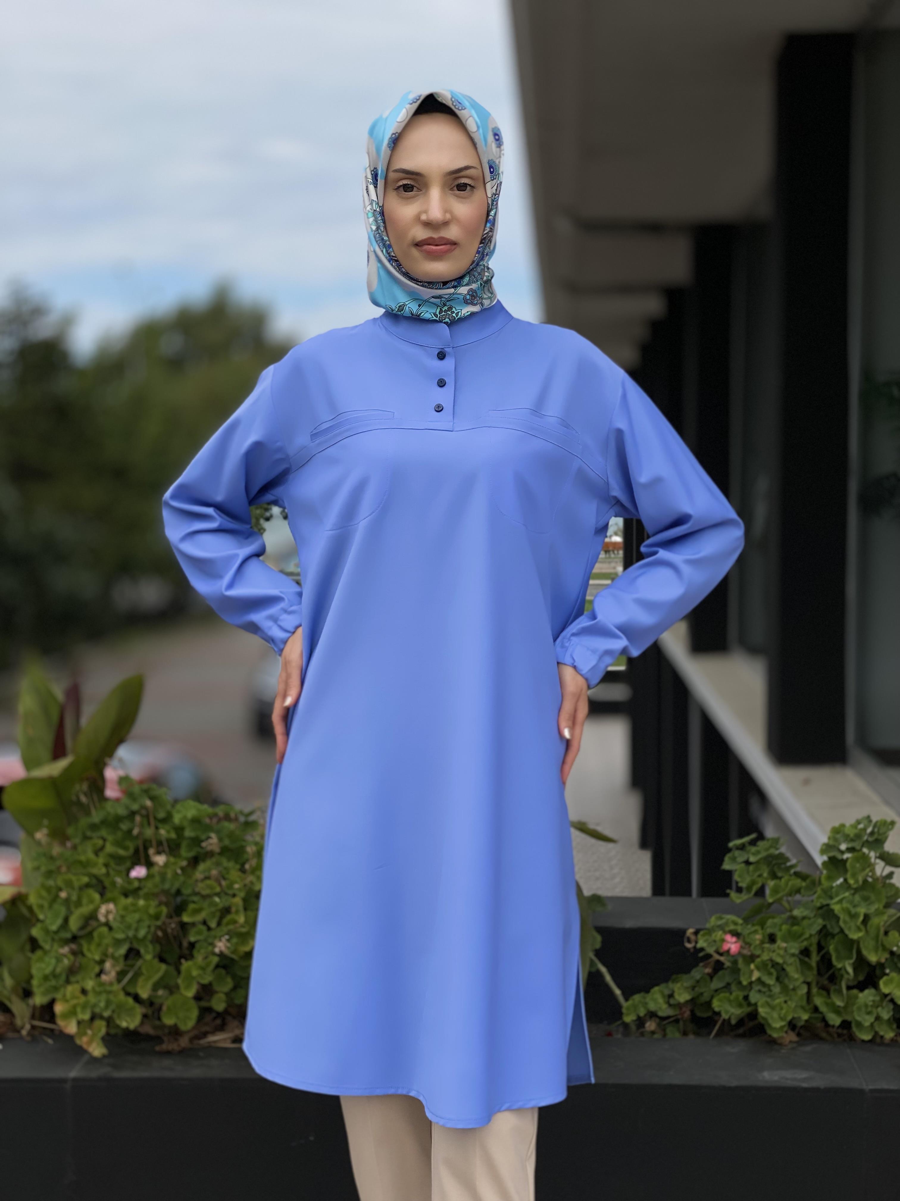 Misswhence Yün Tunik 34000 MAVİ - 40