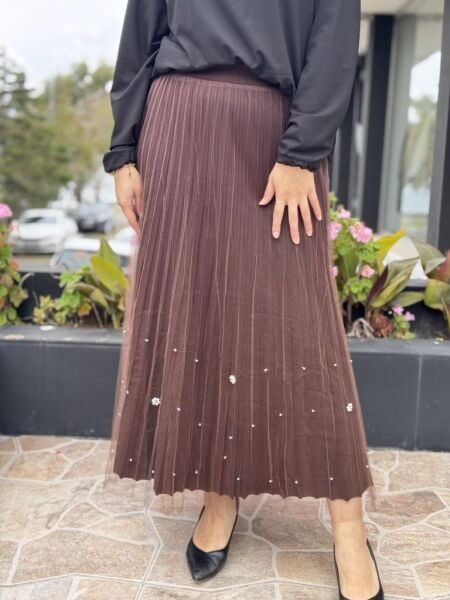 Ghisa Triko Kumaş Mixli Tütü Etek G5343