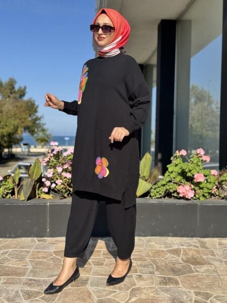 Ghisa Çiçek Desenli Triko Tunik G4662