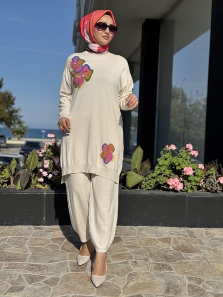 Ghisa Çiçek Desenli Triko Tunik G4662