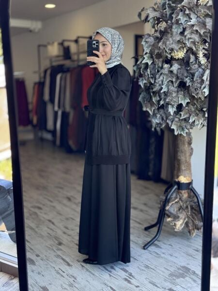 Misswhence  Drape Detaylı Krep Elbise 37837