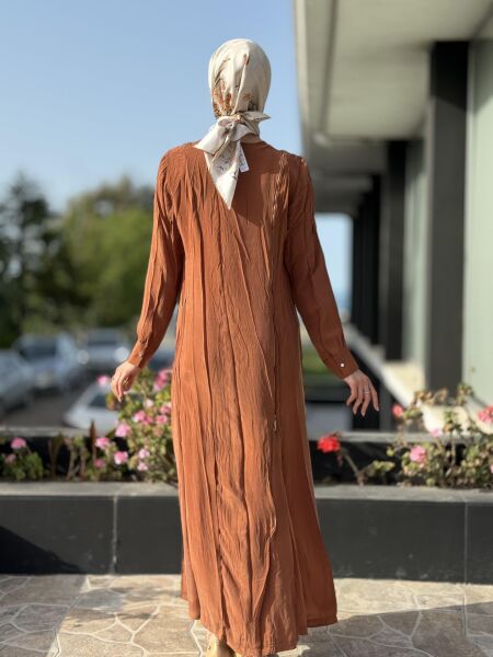 Misswhence Fermuarlı İpek Elbise 35800 TABA - 42