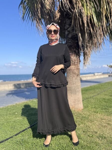 Misswhence Güpür Detaylı Etek Bluz Takım 38004