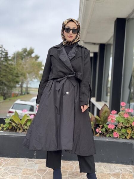 Misswhence Teknik Kumaşlı Detaylı Çırçıtlı Kap 38403