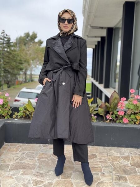 Misswhence Teknik Kumaşlı Detaylı Çırçıtlı Kap 38403