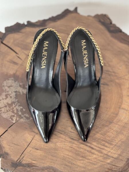 Majensia Zincir Detaylı Sivri Toput Rugan Ayakkabı 155012