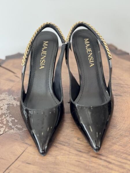 Majensia Zincir Detaylı Sivri Toput Rugan Ayakkabı 155012