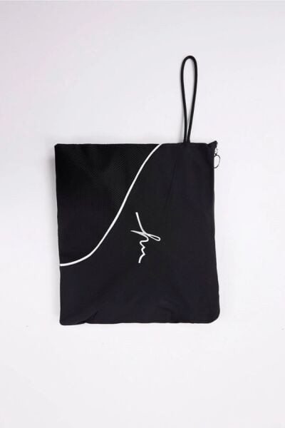 Haşema Esila H-Per Serisi 6 Parça Jileli Siyah-Beyaz Tam Tesettür Mayo Takımı HSM3125