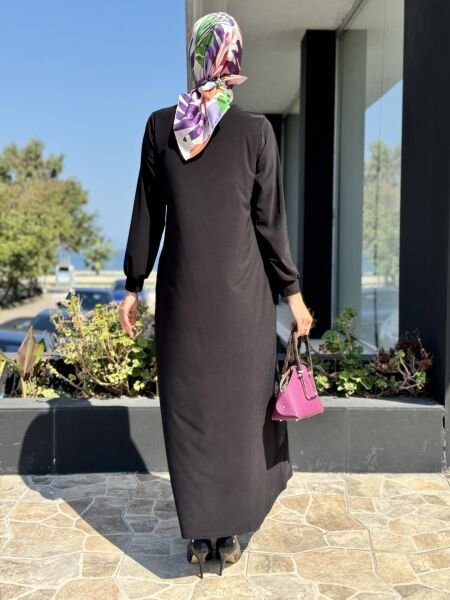 Almarwah Örme Siyah Elbise 303717