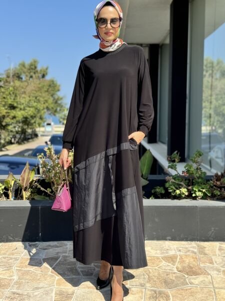 Almarwah Örme Siyah Elbise 303717