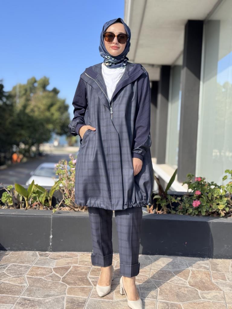 Misswhence Ekose Desenli Kap Pantolon Takım 38203