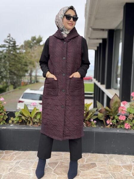 Almarwah Çıtçıt Kapamalı Cepli Kapitone Yelek 505329