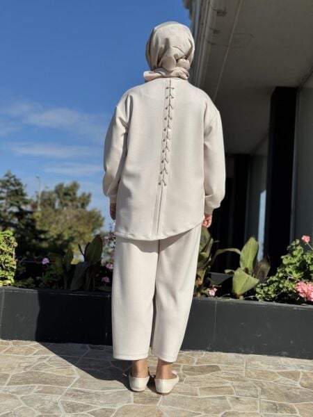 Ghisa Önü İşlemeli Tunik Pantolon Takım 4732