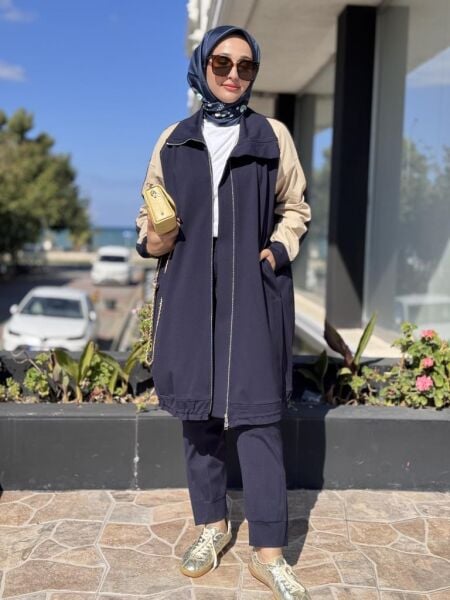 Misswhence Fermuar ve Dikiş Detaylı Viscon Pantolon 38102