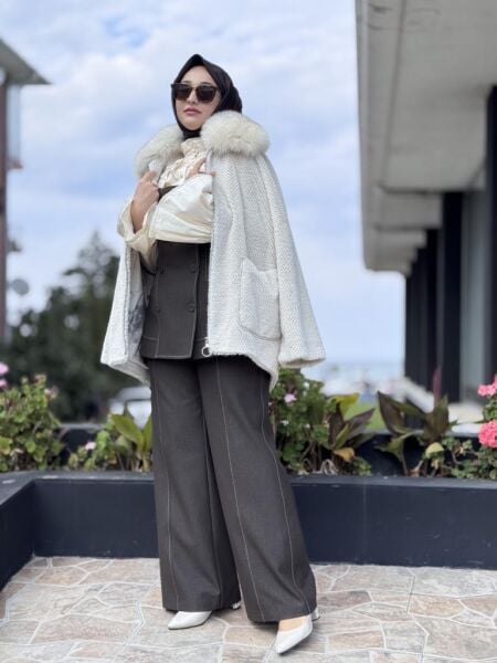 WOM BTQ Petek Dokulu Kürklü Kaban