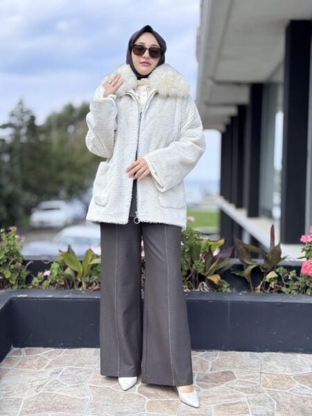 WOM BTQ Petek Dokulu Kürklü Kaban