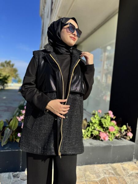 Ghisa Fermuarlı Tüvit Yelek 3991