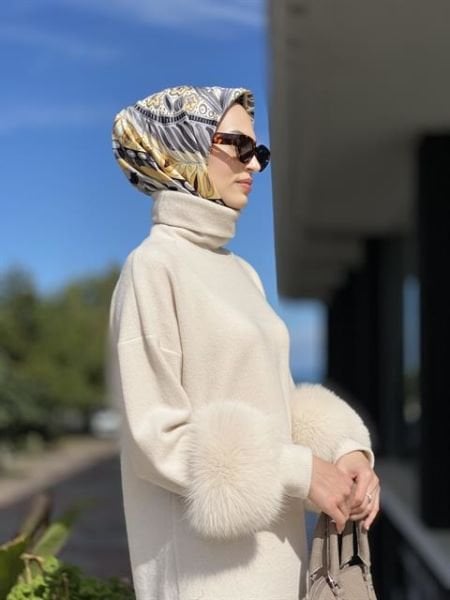 Qupra Kolu Kürklü Tunik QAV54017