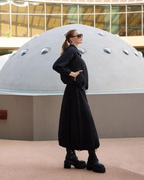 Misswhence Fermuar Detaylı Tafta Ceket Etek Takım 38216