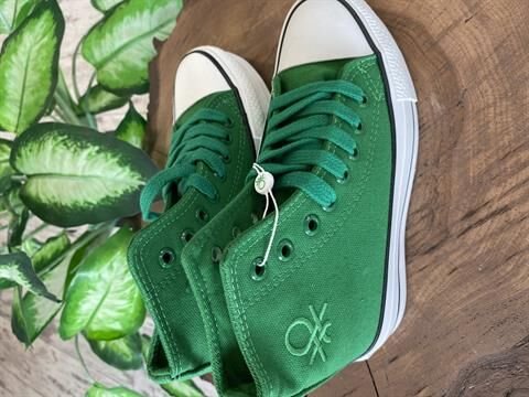 Benetton Yüksek Tabanlı Yeşil Converse Ayakkabı 30939 YEŞİL - 36