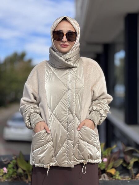 WOM BTQ Kürk Detaylı Önden Cepli Mont