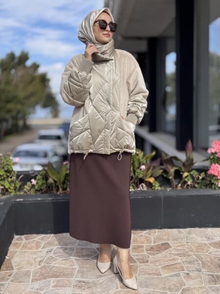 WOM BTQ Kürk Detaylı Önden Cepli Mont